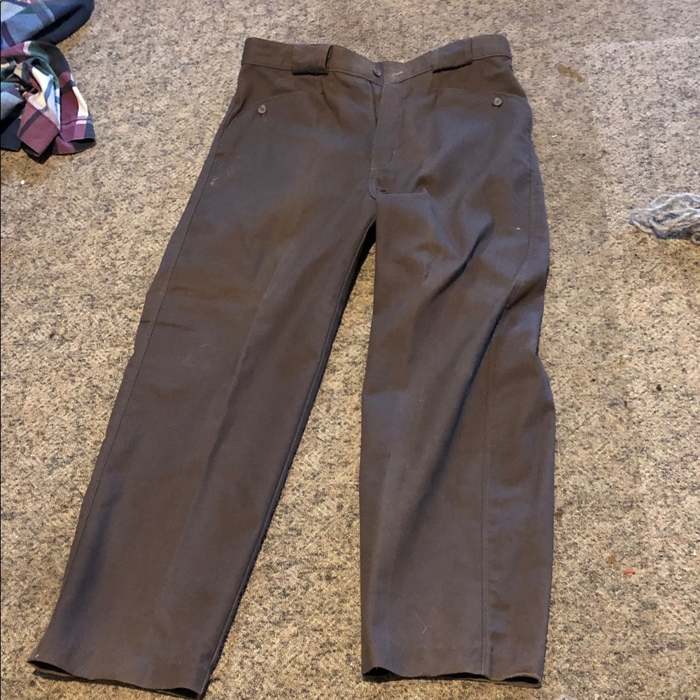 Men's Brown golf/dress Pants – Classic Flat Front Boston athletic club